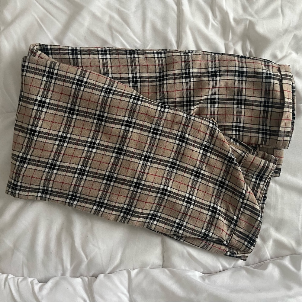 NASTY GAL CHECKERED DRESS PANTS